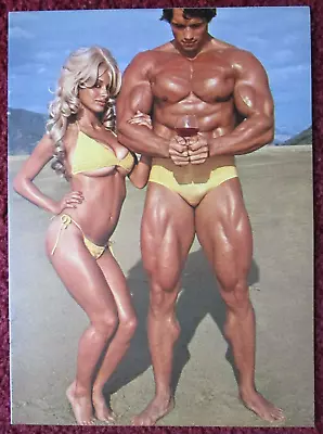 Magazine Photo Full Page Pinup Clipping ~ ARNOLD SCHWARZENEGGER Beach Muscles • $3.99