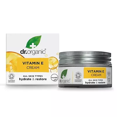Dr Organic Vitamin E Cream Vegan Paraben & SLS-Free Certified Organic 50ml • £11.49