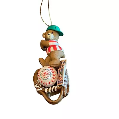 Mistletoe Magic Baseball Christmas Holiday Ornament Bear Glove • $9.45