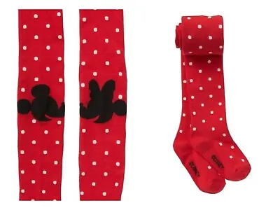 New GAP Disney Minnie Mouse Heavy Knit Tights Girls Red White Dots XXS S M • $12.99