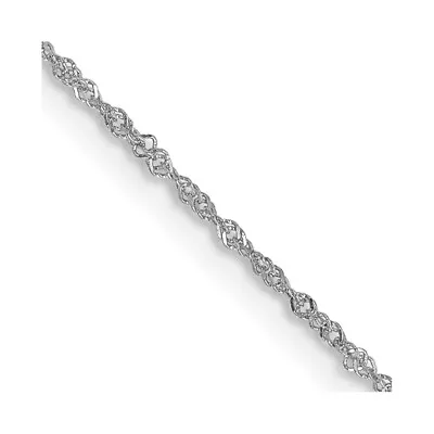 14K White Gold 20 Inch 1mm Singapore Chain Necklace • $115.96