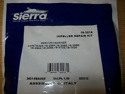 Mercury Force Sierra Water Pump Impeller Kit 18-3214 75hp 90hp 120hp Boat Motor  • $42.95