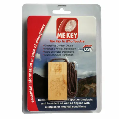 Biker ID Dog Tags From MEkey ICE ID Usb Medical Alert Non Metallic ID • $29.88