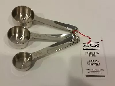 NWT) ALL CLAD Stainless Steel ODD Measuring Spoons 3 Piece Set • $29.99