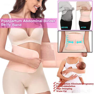 Postpartum Support Waist Recovery Belt Shaper After Pregnancy Maternity Binder • £22.79