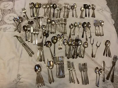 Genuine Vintage Bulk Lot Silver Plated Cake Forks & Spoons High Tea Party EPNS • $100
