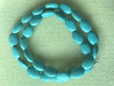 Howlite Turquoise Women Necklace - 925 Sterling Silver - Gift Bag - Free P&P • £10.78