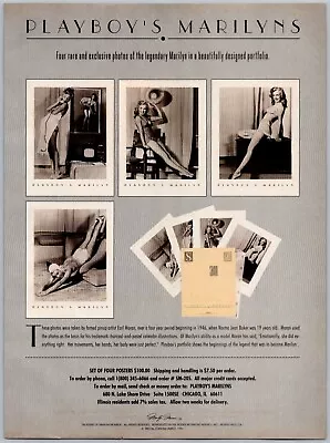 Marilyn Monroe Playboy's Designed Portfolio July 1991 Full Page Print Ad • $11.99