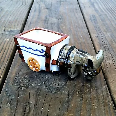 Vintage Original 1930s Ceramic DONKEY MULE WAGON Flower Planter Occupied JAPAN • $11.96