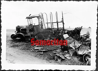 I10/33 Ww2 Original German Photo Of Destroyed Truck • $7.45