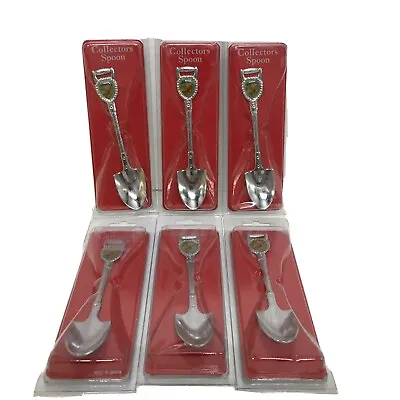 $8.50 • Buy Lot Of 6 Indiana Cardinal Bird State Collectible Miniature Souvenir Shovel Spoon