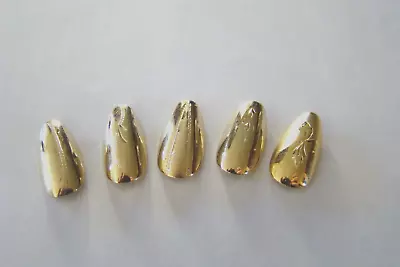 5/$50  Glamorize Your Look Engraved  14 Kt Gold Plated Lge Reusable  Fingernails • $50