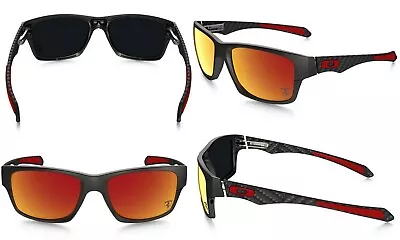 Oakley Jupiter Carbon Scuderia Ferrari Polarized Sunglasses OO9220-06 Black/Ruby • $395