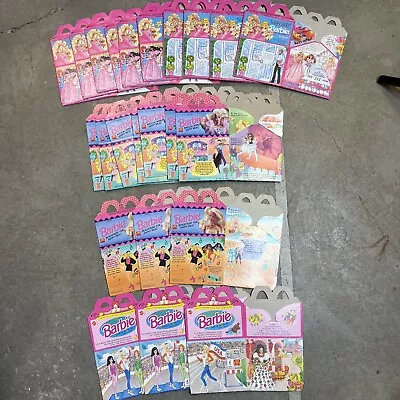 McDonald's Happy Meal Boxes Barbie Lot Of 23 1991 1992 1995 Unused Box Vintage • $49.90