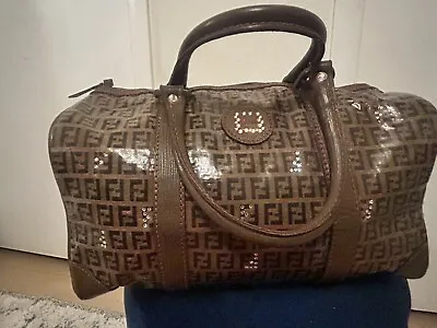 Vintage Customized Brown Fendi Hand Bag  PVC • $165