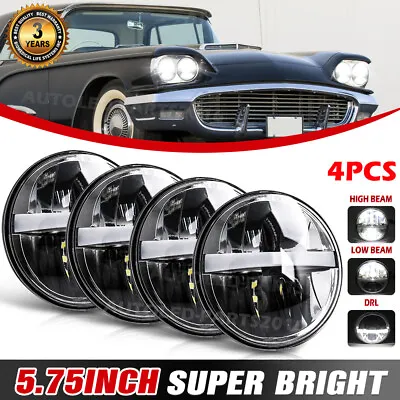 4PCS 5.75  LED Headlights Sealed High-Low Beam DRL For Chevy S10 Blazer GMC S15 • $116.57
