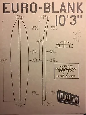 Clark Foam Surfboard“vintage Flyer/EURO-BLANK”1960-80  Surf(jacobsvelzyWebber • $9