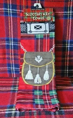 Scottish Kilt Towel Royal Stewart Design • £16.99