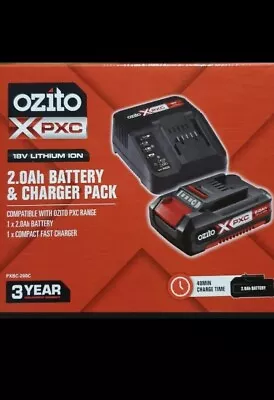 Brand New GENUINE Ozito 18V PXC 2.0ah Battery And Charger • $63.99