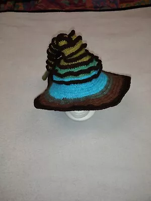 Halloween Witch/Wizard HatChild Size Handmade Crochet Multicolor • $25