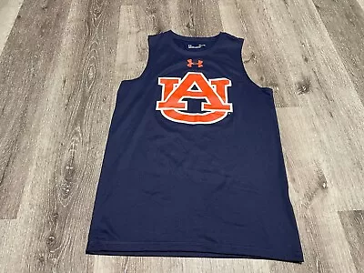 #H8 MEN Small UNDER ARMOR SHIRT Auburn War Eagle SHIRT NCAA Football Tank • $11.50