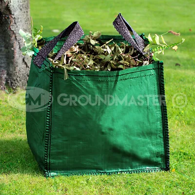 GroundMaster 150L Garden Waste Bags - Large Heavy Duty Refuse Sacks With Handles • £54.99
