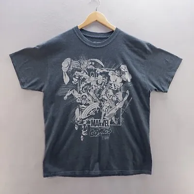 £11.99 • Buy MARVEL COMICS T Shirt Large Grey Graphic Print Avengers Short Sleeve Cotton Mens