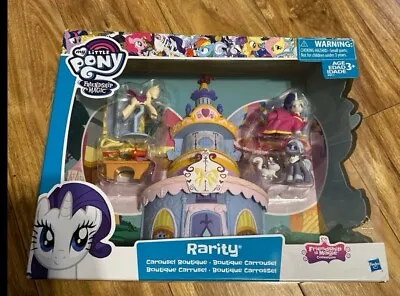 My Little Pony Friendship Collection Rarity Carousel Boutique Figure Playset NIB • $60