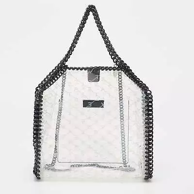 STELLA MCCARTNEY Clear PVC Logo Falabella Tote • $572.34