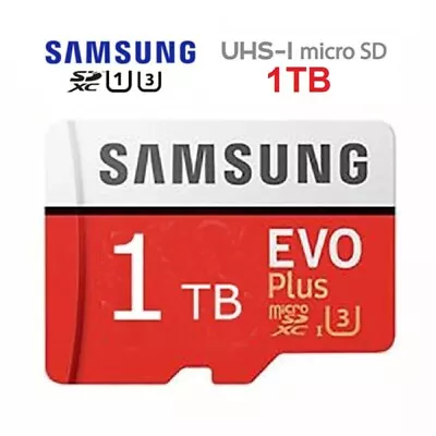 1TB Samsung EVO Plus Micro SD Card Micro SDXC Memory Card Class 10 U3 TF Card • £11.99