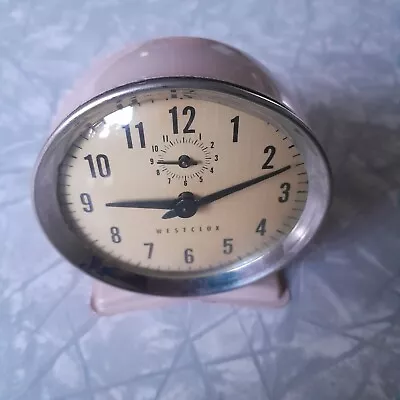 Vintage Westclox Alarm Clock Pink Fawn Decorative Only Overwound • $6