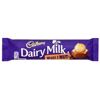 CADBURY DAIRY MILK WHOLE NUT EASTER CHOCOLATE BAR 45g X 10 • £15.97