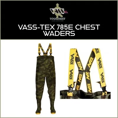£108.99 • Buy Vass-tex 785e Camo Chest Waders - All Sizes | New - Carp Fishing/boating/outdoor