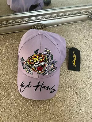 Ed Hardy Pastel Lilac (Purple) Unisex Cap Brand New With Tags 54cm Adjustable • £21.99