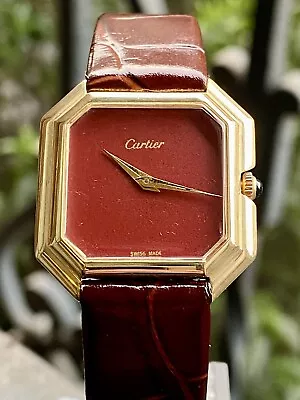 CARTIER MUST DE CARTIER CEINTURE TANK CAL. 2512 18K GOLD ELECTROPLATED MEN 27mm • $455