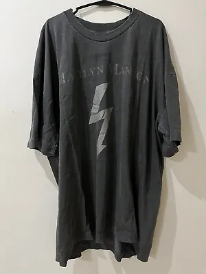 Original 1998 RARE Vintage Marilyn Manson Satan’s Bakesale Thunderbolt Shirt XL • $428.99