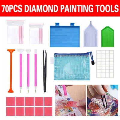 $5.99 • Buy 70pcs/Set Diamond Painting Tools Box 5D Diamond Accessories Diy Art Craft Pen AU