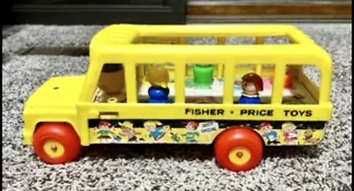 Vintage 1965 Fisher Price Little People School Bus #192 With Little People • $25