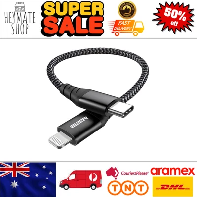 $16.02 • Buy Fast Charging Cable USB-C To Lightning Cable 0.5Ft (0.2M) MFi-Certied For IPhone
