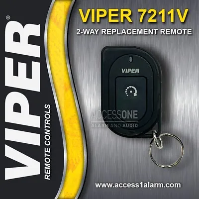 Viper 7211V 2-Way 1-Button Remote Control EZSDEI7211 NEW Black Color • $80.99