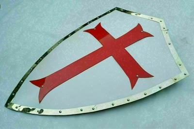 £96 • Buy Replica Medieval Knight Viking Templar Larp Reproduction Red Cross Shield Gift