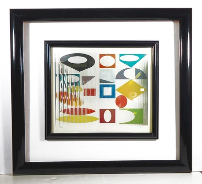 $4500 • Buy 1990 Yaacov Agam PETIT SECRET ROMANCE Signed, Numbered 73/99 & Framed Agamograph