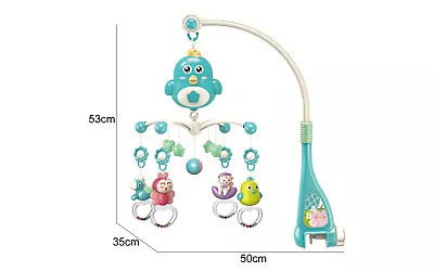 Baby Musical Mobile Crib Cot  Bed Bell Stars Moon Nusery Rotating Toy • £16.99