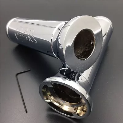 Chromed Handlebar Grips For Honda Cbr 600 900 929 954 1000 Rr 600Rr F1 F2 F3 • $24.51