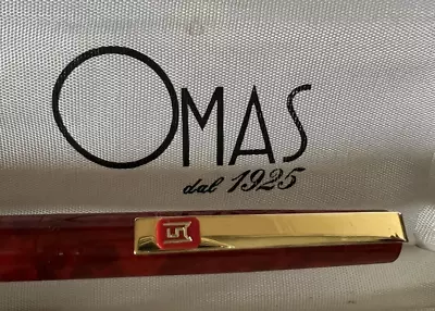 Omas Pen Fountain Pen Lacquer Red Limited Edition IN Cartridge Marking Vintage • $151.50