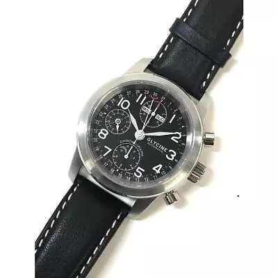 GLYCINE Chronograph VAL7751 Moon Phase Triple Calendar Men's Watch [U1211] • $2187.90