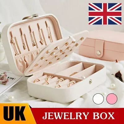 Portable Jewellery Box Organizer Travel Boxes Jewelry Ornaments Storage Case UK • £7.99