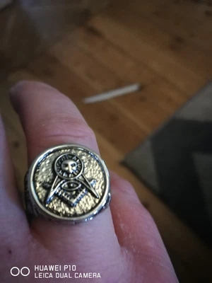 £11.67 • Buy 10x Masonic Ring - With Sq. And C. (mens Size 12) - Silver Finish Job Lot