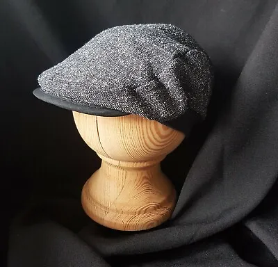 Tweed/Check Style Baby/Toddler Flat Cap - Dark Grey (Fully Lined )made In The UK • £6.99