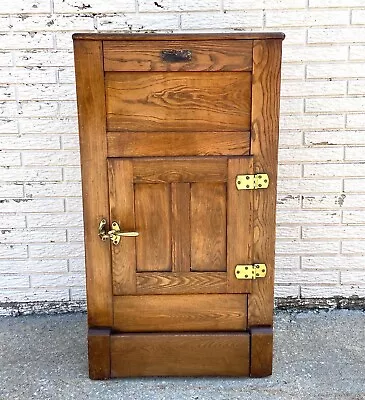 Antique Early 1900s Oak Ice Box • $989